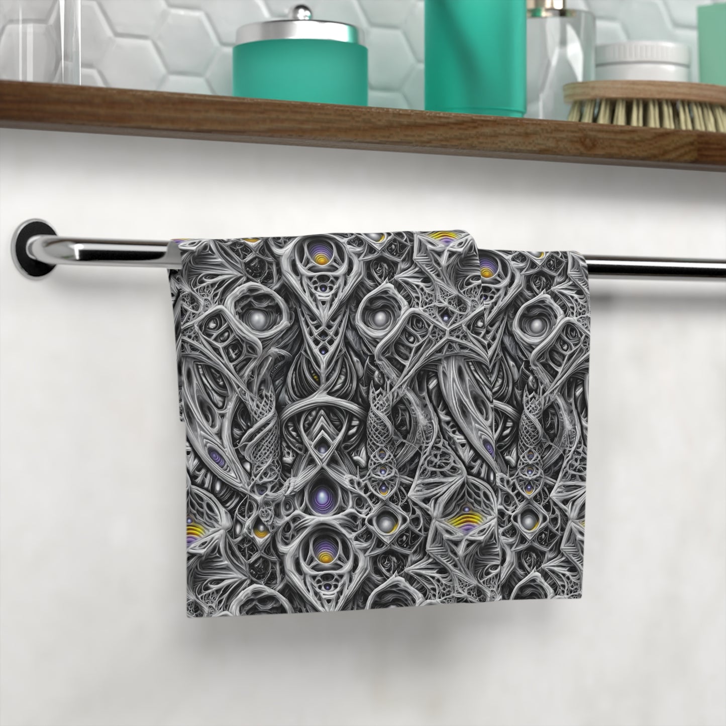 Whispering Labyrinth of Veils - Face Towel
