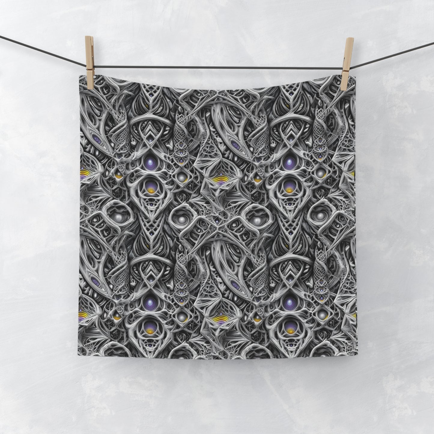 Whispering Labyrinth of Veils - Face Towel