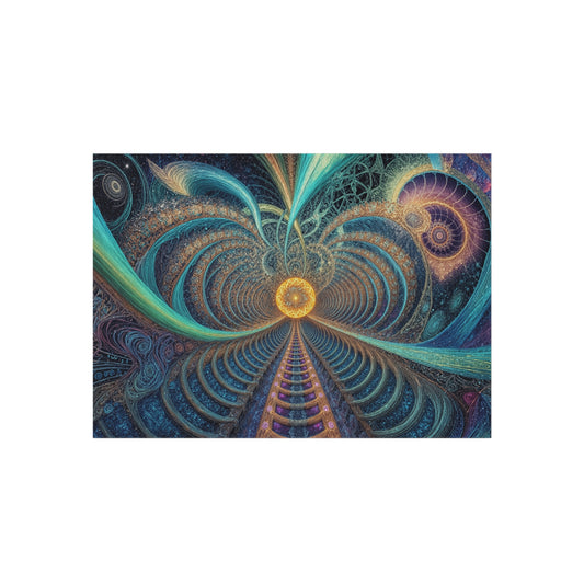 Ecliptic Passage of Celestial Spirals - Outdoor Rug
