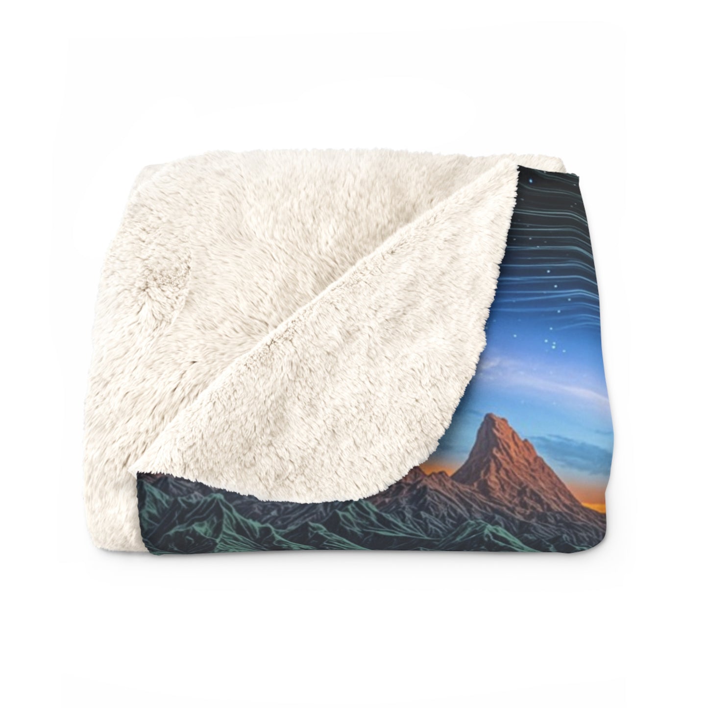 Sanctuary of the Shattered Sky - Sherpa Fleece Blanket