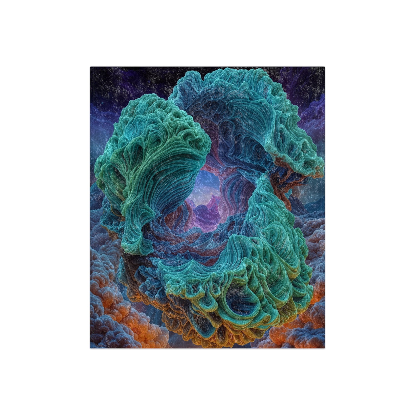 Eclipse of the Luminous Veil - Crushed Velvet Blanket