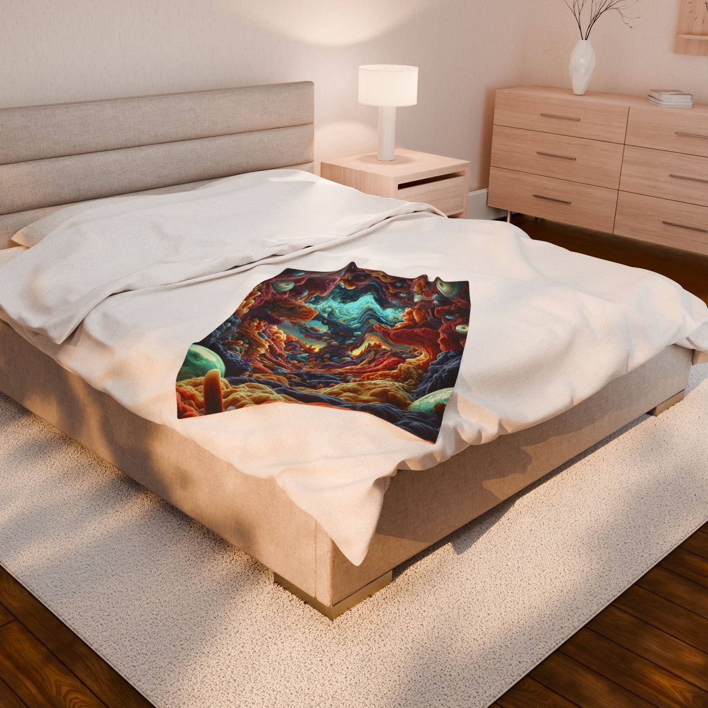 Cradle of the Endless Bloom - Velveteen Plush Blanket