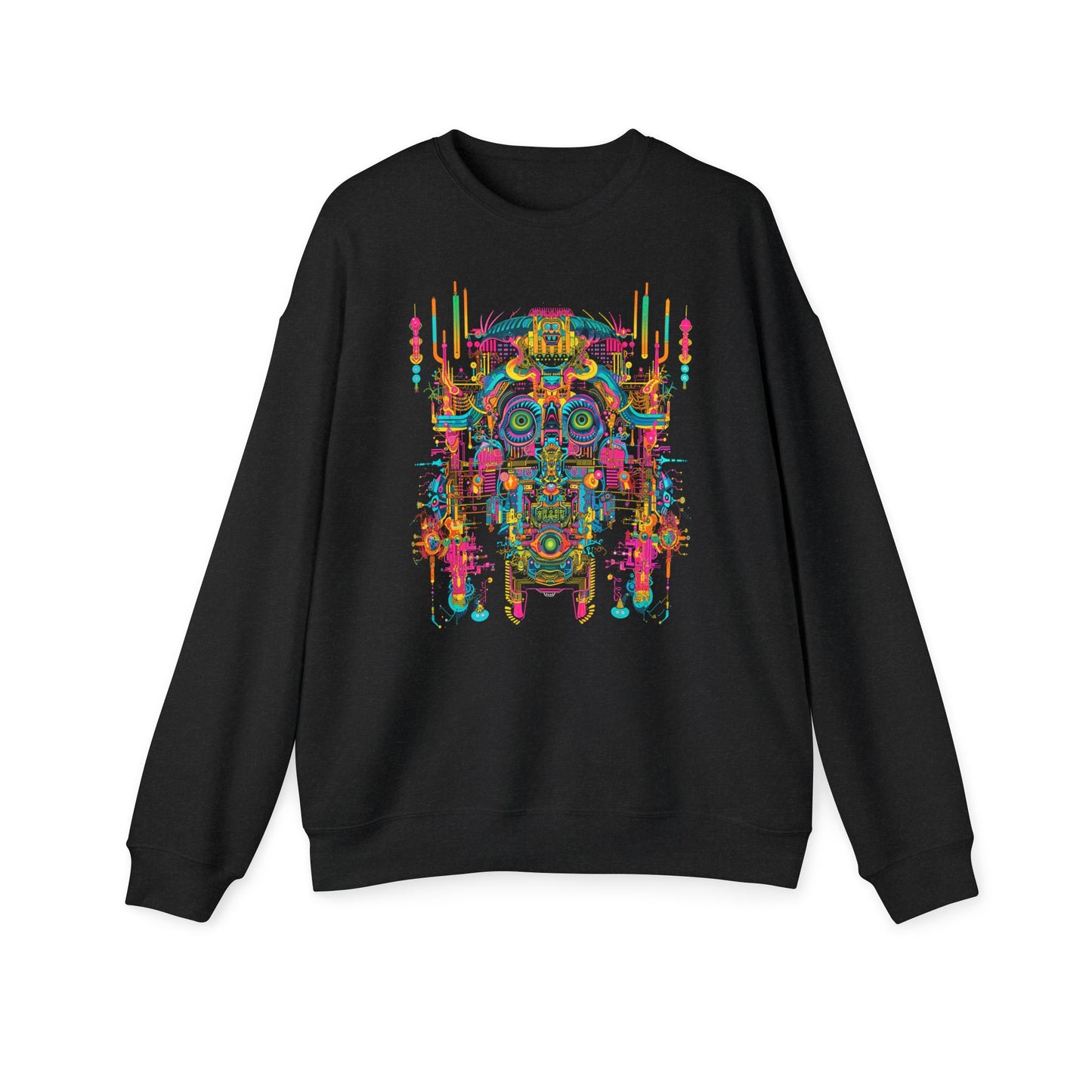 Neon Totem of Circuitry - Drop Shoulder Sweatshirt (Unisex)