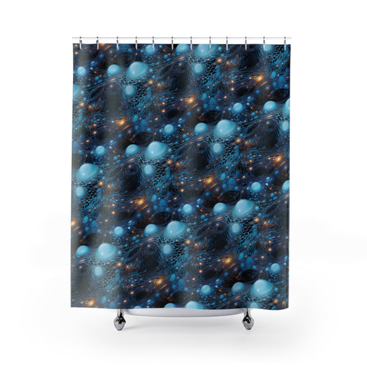 Azure Veil of Lumina - Shower Curtain