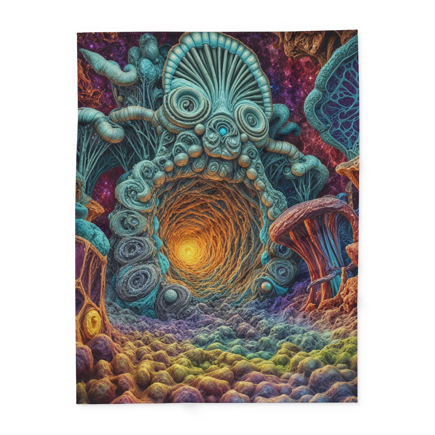 Threshold of the Living Spiral - Arctic Fleece Blanket