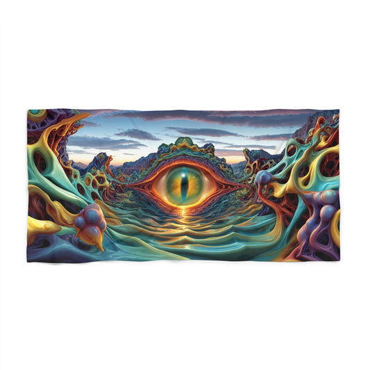 Eye of Kaleidoscopic Horizons - Beach Towel