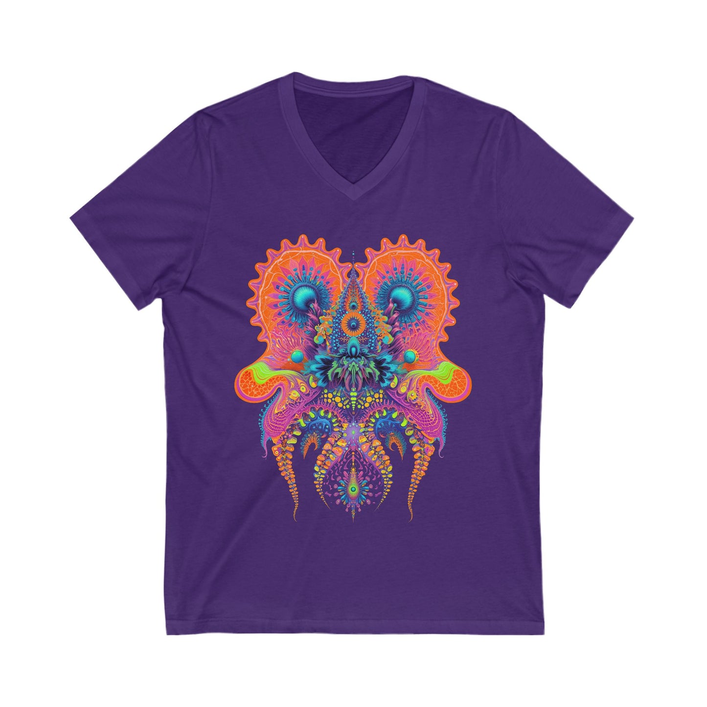 Luminous Tapestry of Vibrance - V-Neck Tee (Unisex)