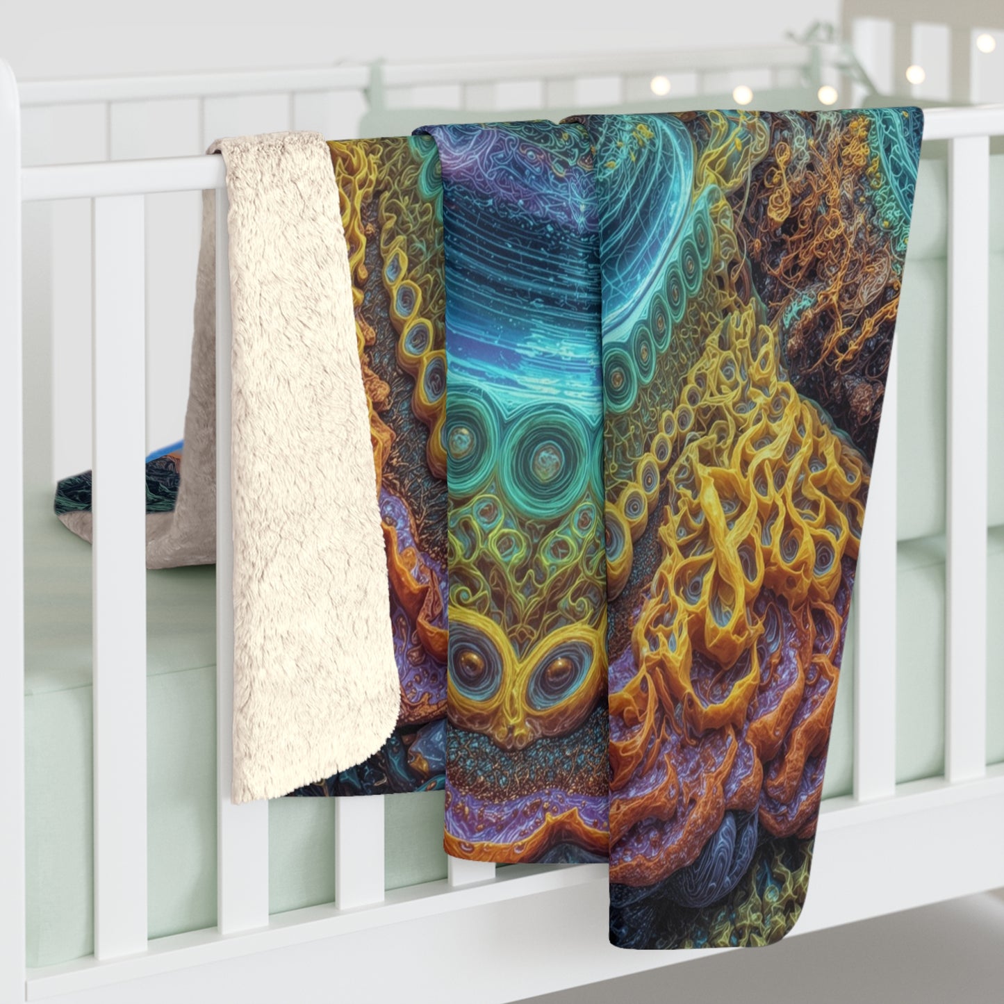 Sanctuary of the Shattered Sky - Sherpa Fleece Blanket