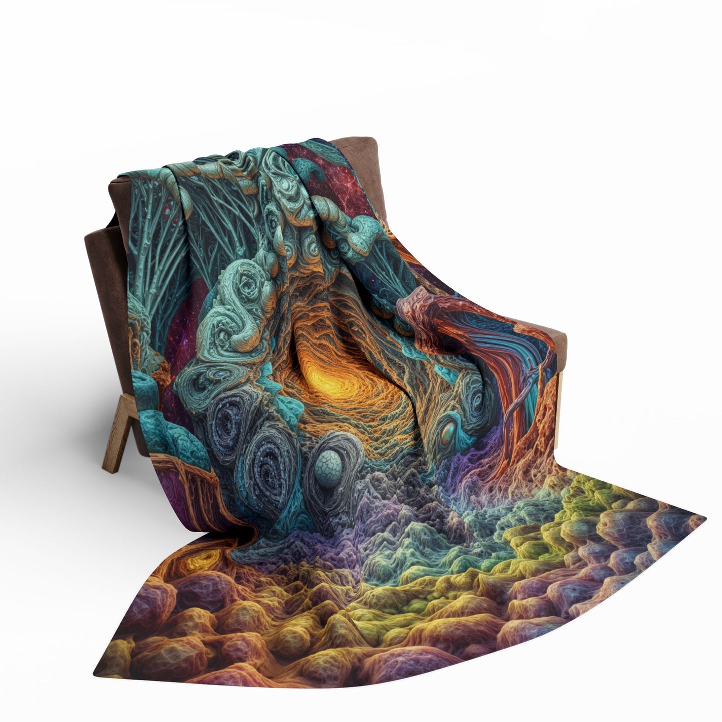 Threshold of the Living Spiral - Arctic Fleece Blanket