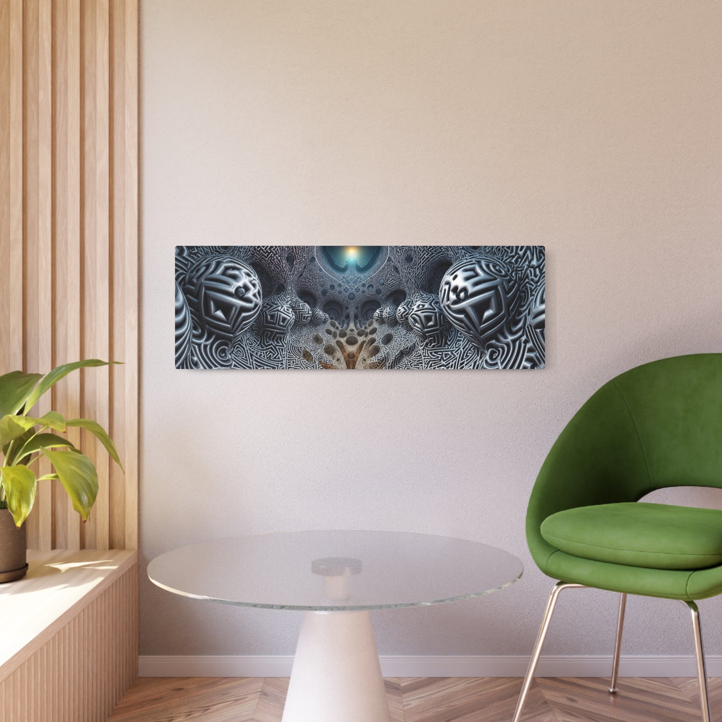 Echoes Through Obsidian Nexus - Metal Print