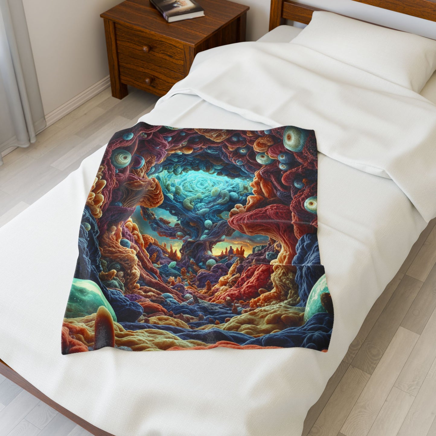 Cradle of the Endless Bloom - Velveteen Plush Blanket