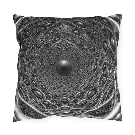 Celestial Web of Echoes - Outdoor Pillow
