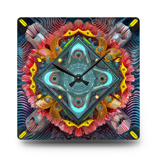 Prismatic Vortex of Radiant Symmetry - Wall Clock