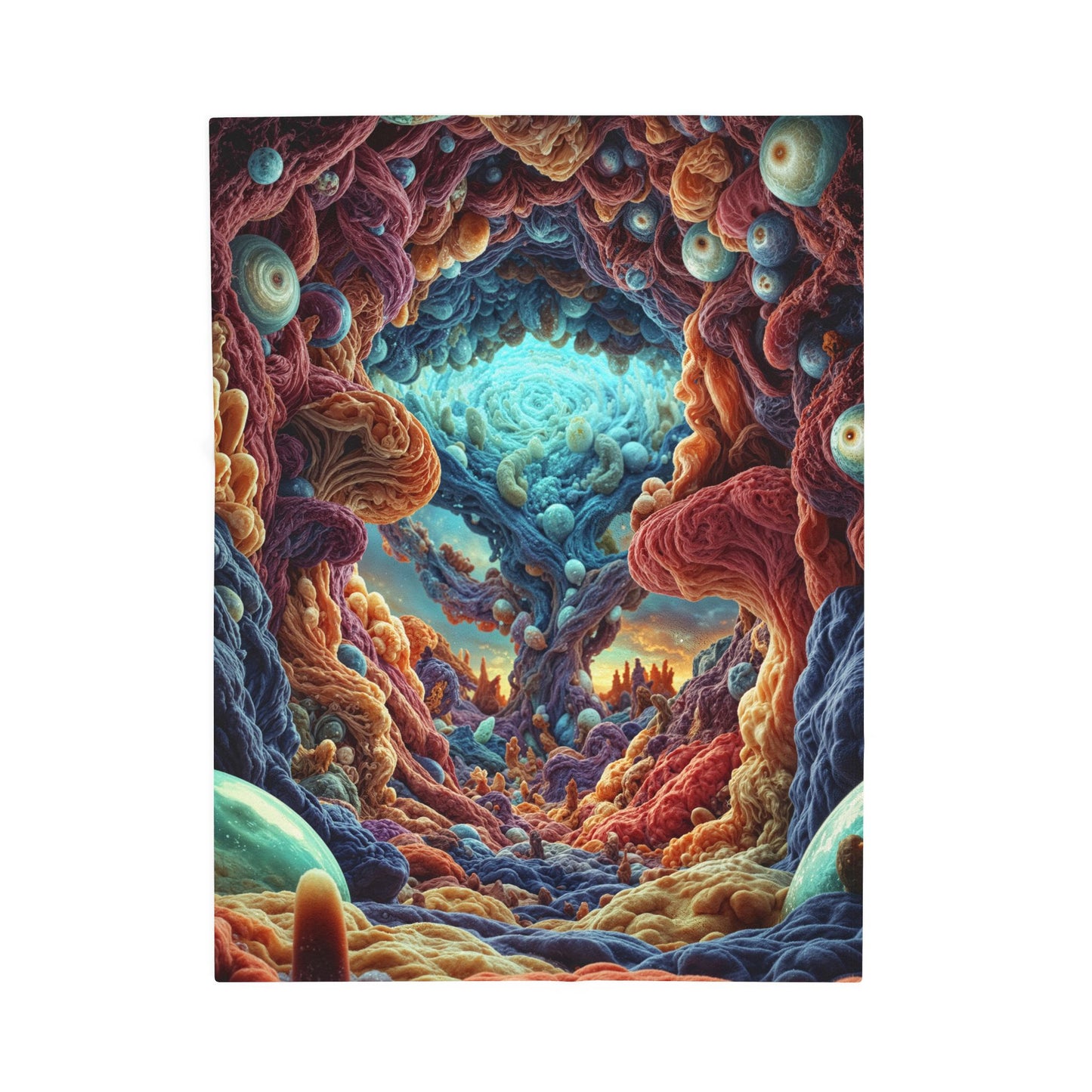 Cradle of the Endless Bloom - Velveteen Plush Blanket