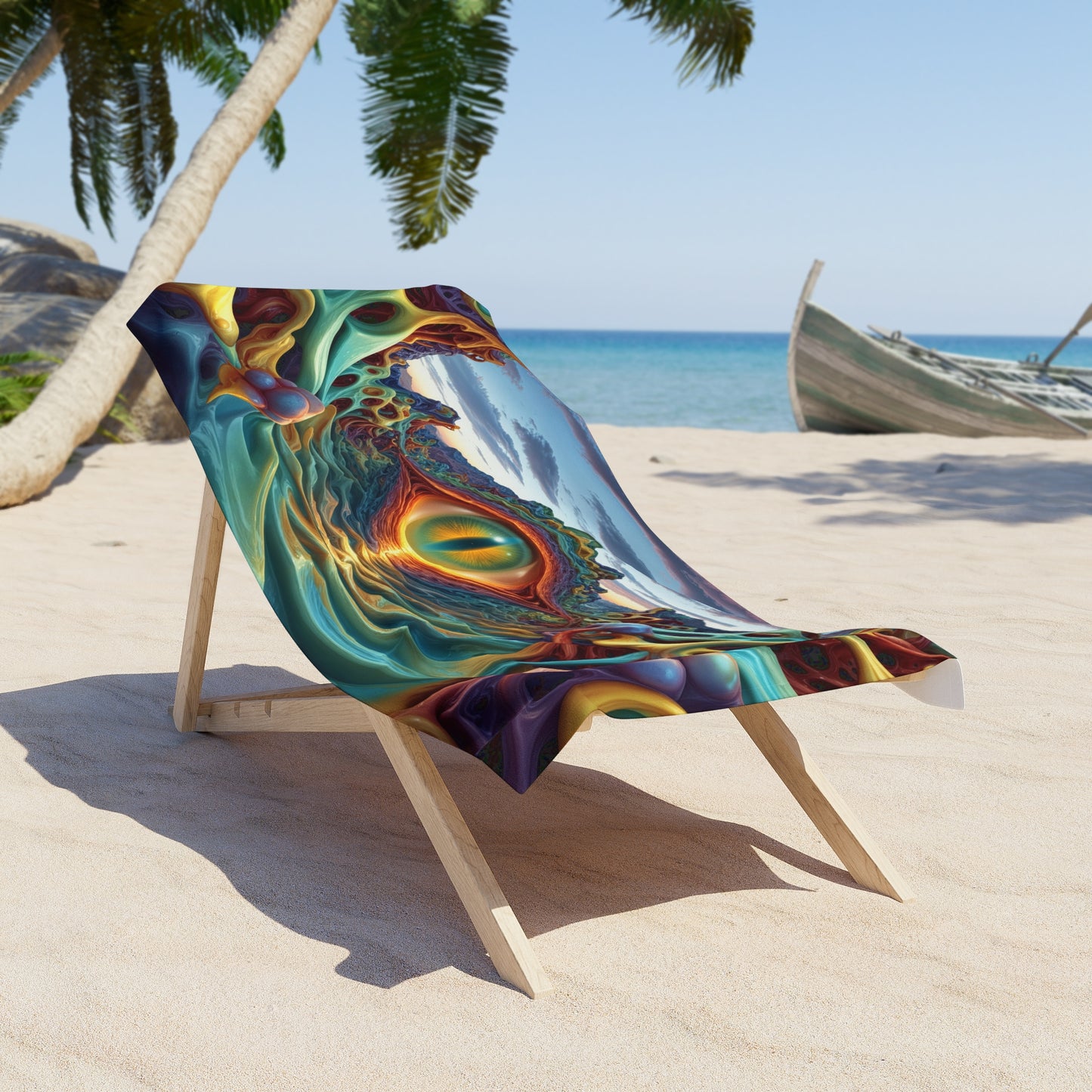 Eye of Kaleidoscopic Horizons - Beach Towel