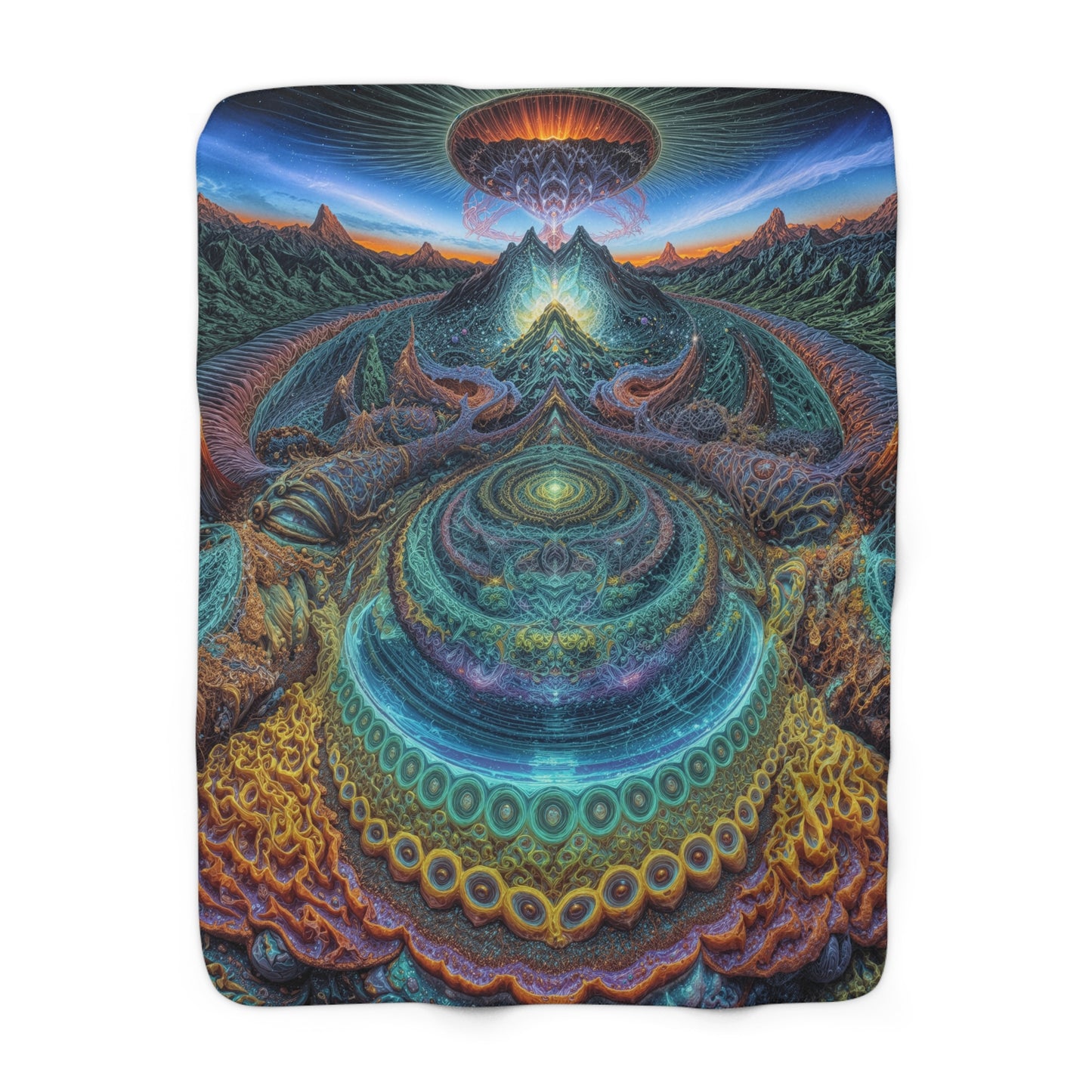 Sanctuary of the Shattered Sky - Sherpa Fleece Blanket