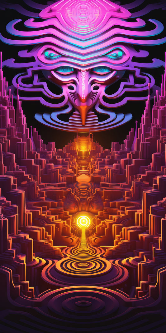 Neon Mystic Core - canvas print