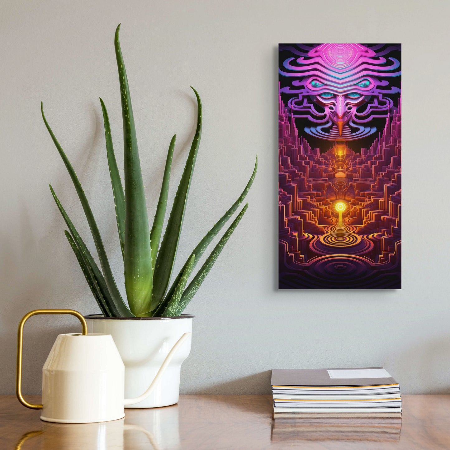 Neon Mystic Core - canvas print