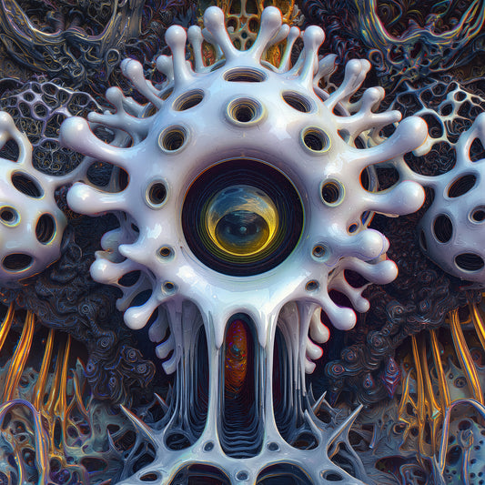 Ouroboric Iris Eruption - Metal Print