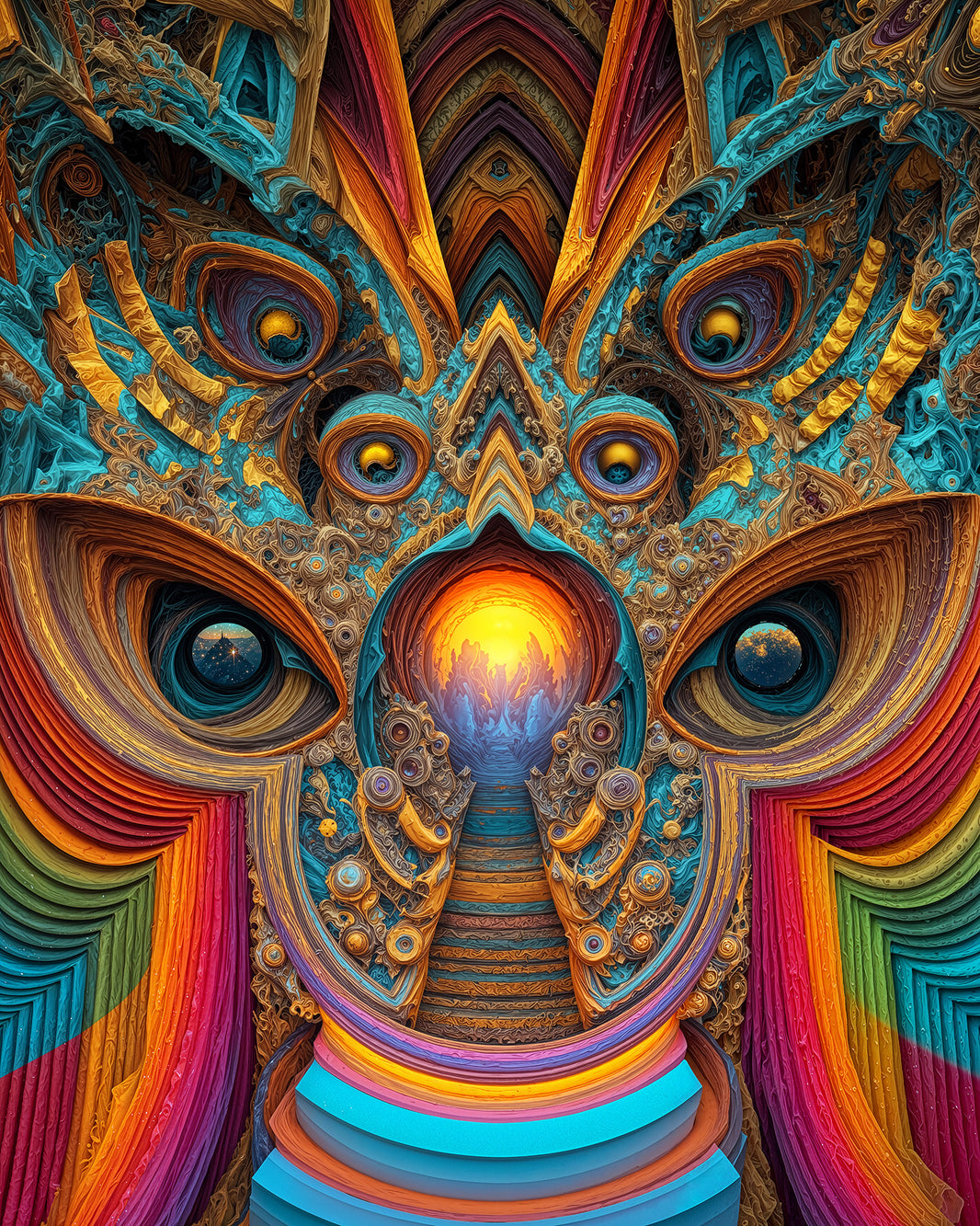 Sanctum of the Ascendant Flame - Arctic Fleece Blanket