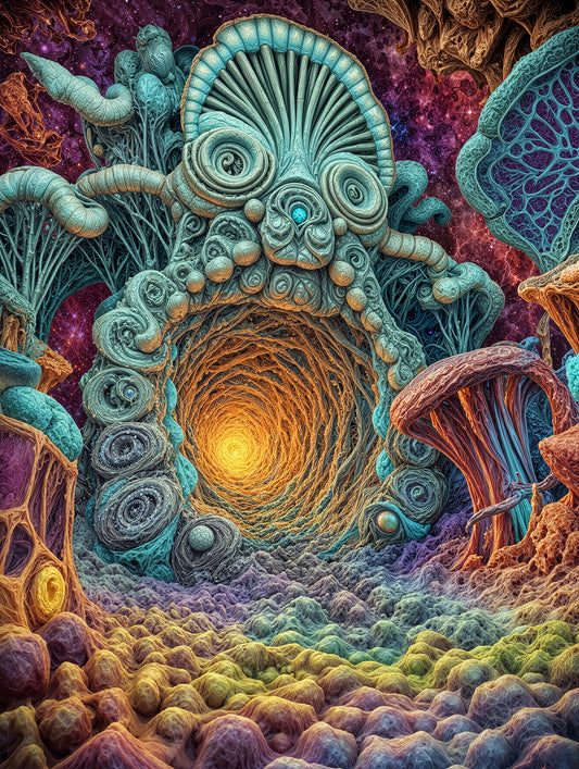 Threshold of the Living Spiral - Arctic Fleece Blanket