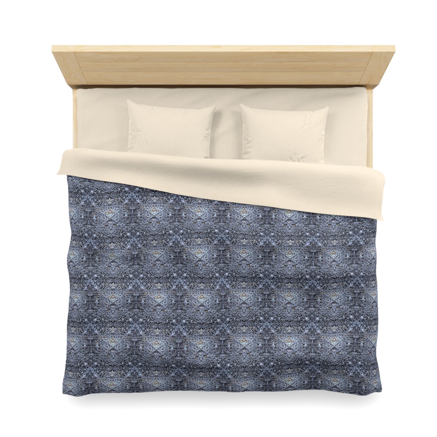 Ethereal Labyrinth of Frosted Echoes - Duvet Cover
