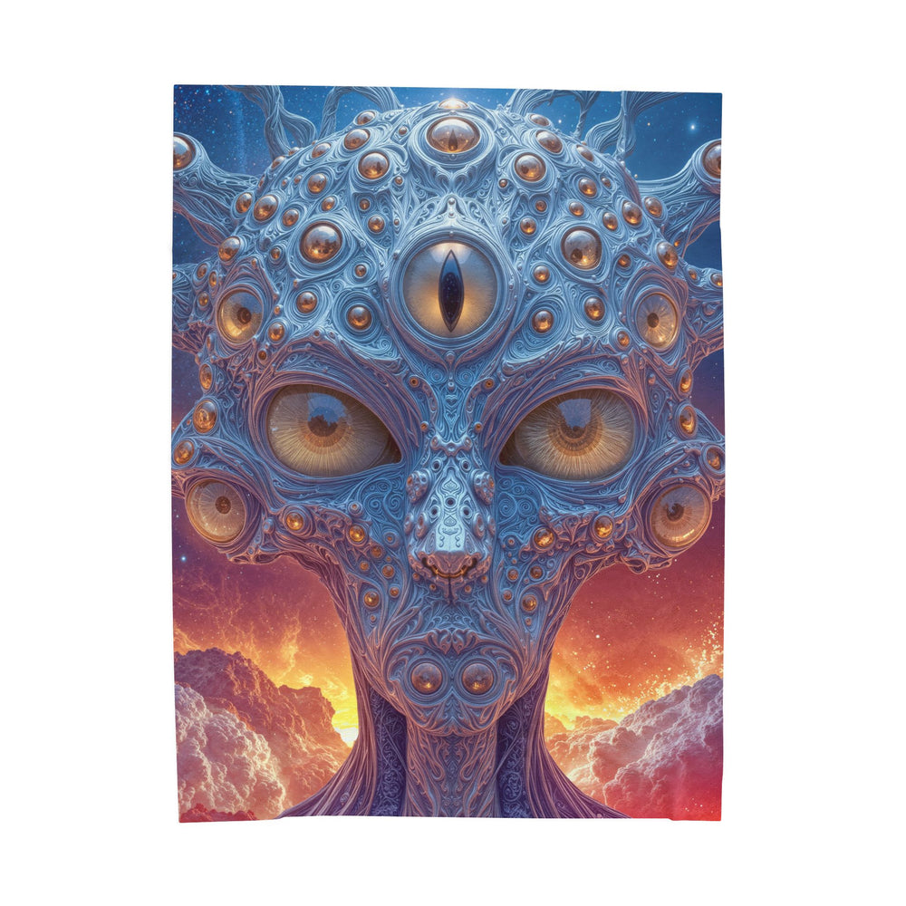 The Horizon Within the Gaze — Velveteen Plush Blanket, 60 × 80 in