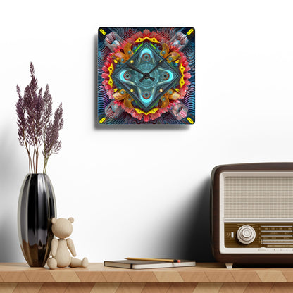 Prismatic Vortex of Radiant Symmetry - Wall Clock