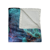 Eclipse of the Luminous Veil - Crushed Velvet Blanket