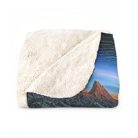 Sanctuary of the Shattered Sky - Sherpa Fleece Blanket