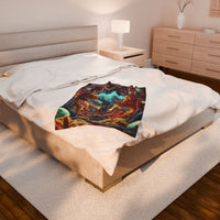 Cradle of the Endless Bloom - Velveteen Plush Blanket