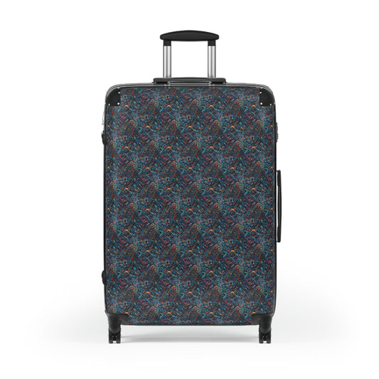 Crimson Labyrinth of Echoes - Large Suitcase