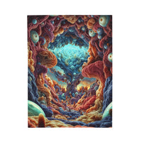 Cradle of the Endless Bloom - Velveteen Plush Blanket