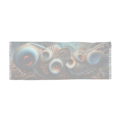 Celestial Whorls of Azure Dreams - Light Scarf