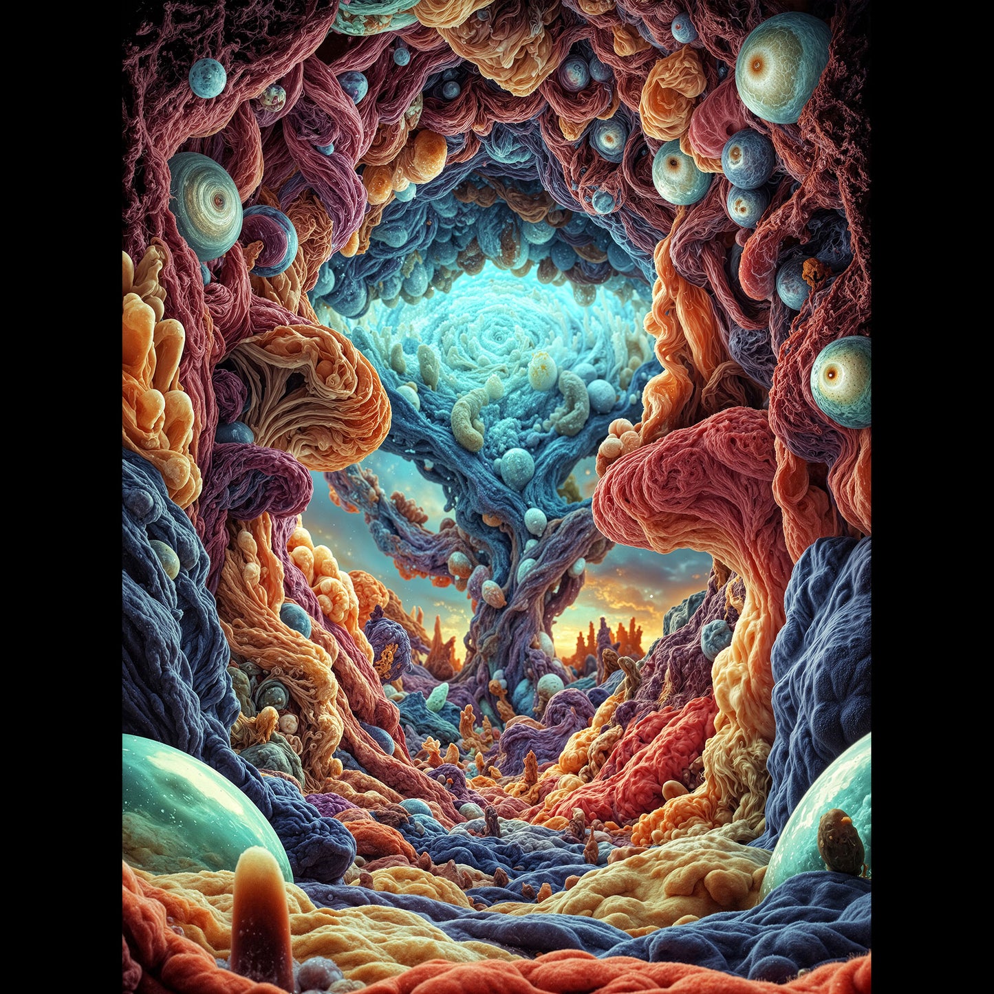 Cradle of the Endless Bloom - Velveteen Plush Blanket