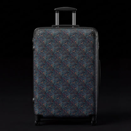 Crimson Labyrinth of Echoes - Large Suitcase