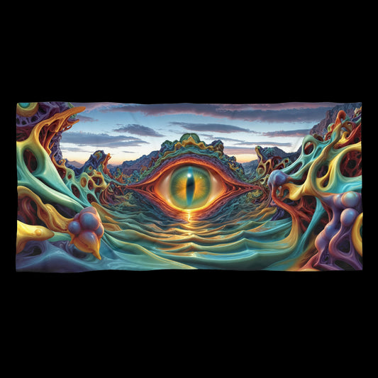 Eye of Kaleidoscopic Horizons - Beach Towel