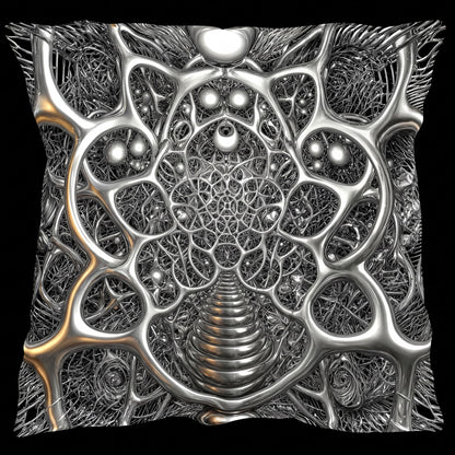 Luminous Web of Cosmic Echoes - Outdoor Pillow