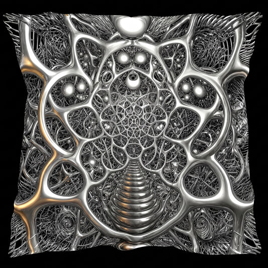 Luminous Web of Cosmic Echoes - Outdoor Pillow