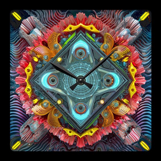 Prismatic Vortex of Radiant Symmetry - Wall Clock