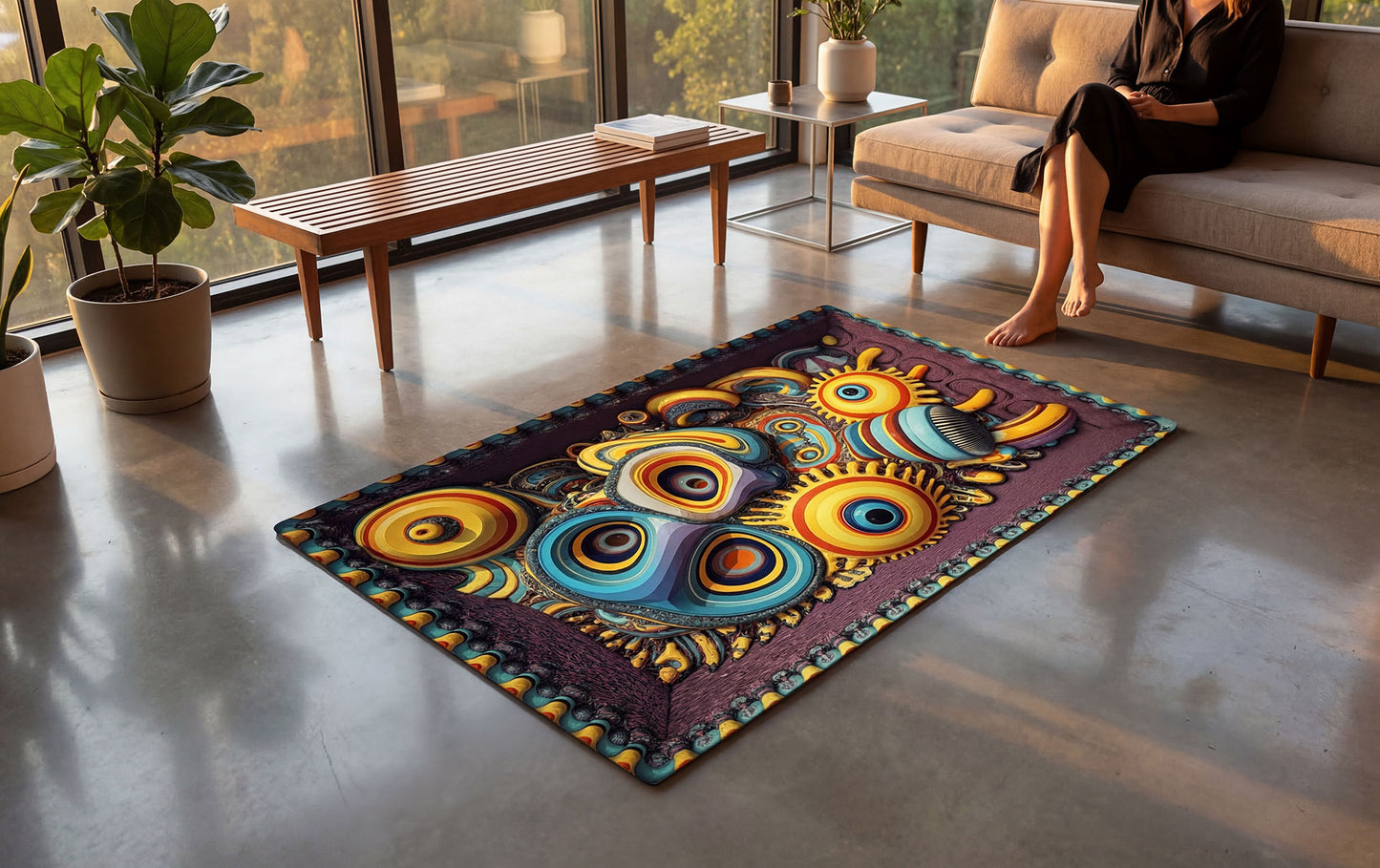 Radiant Echoes of Solstice - Rug