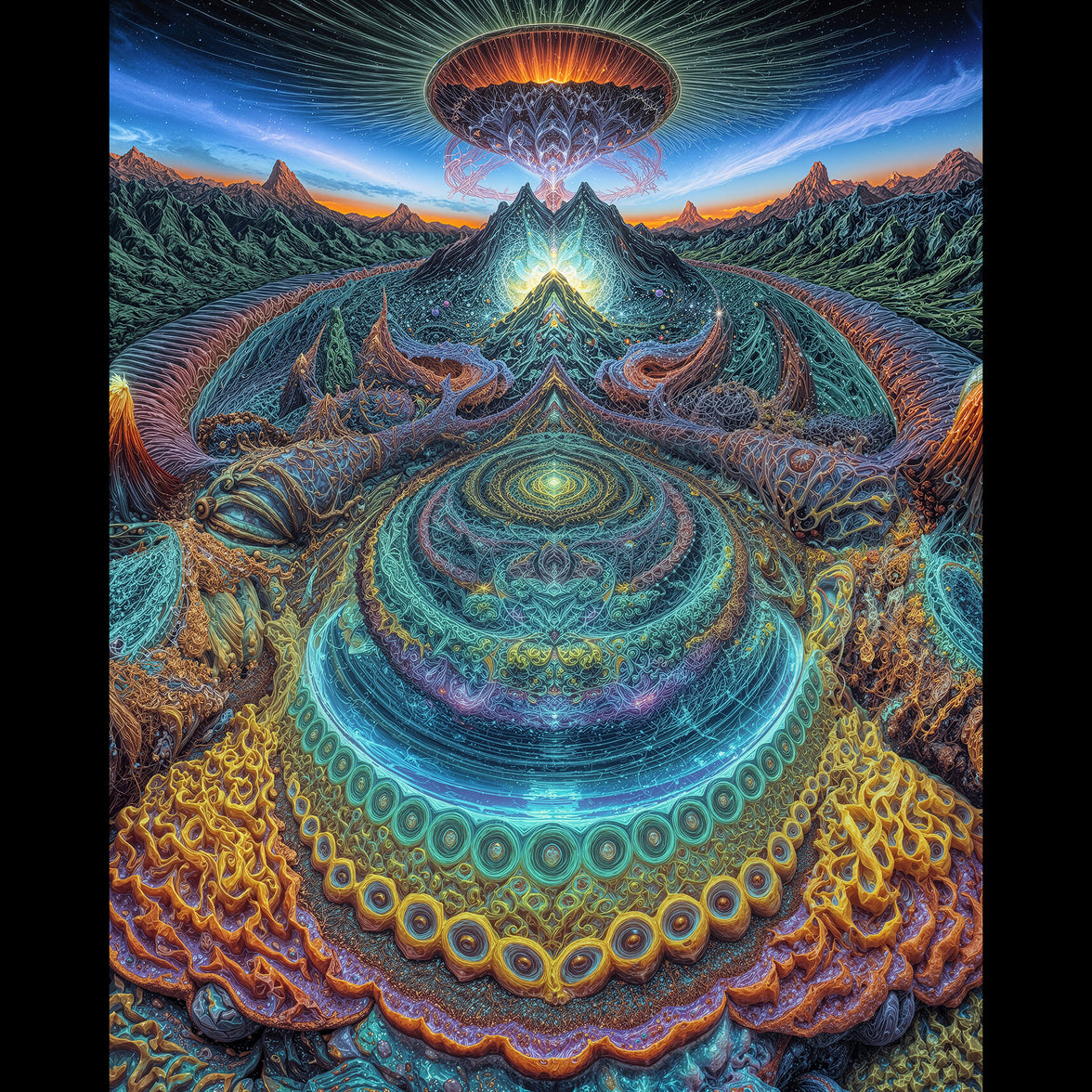Sanctuary of the Shattered Sky - Sherpa Fleece Blanket