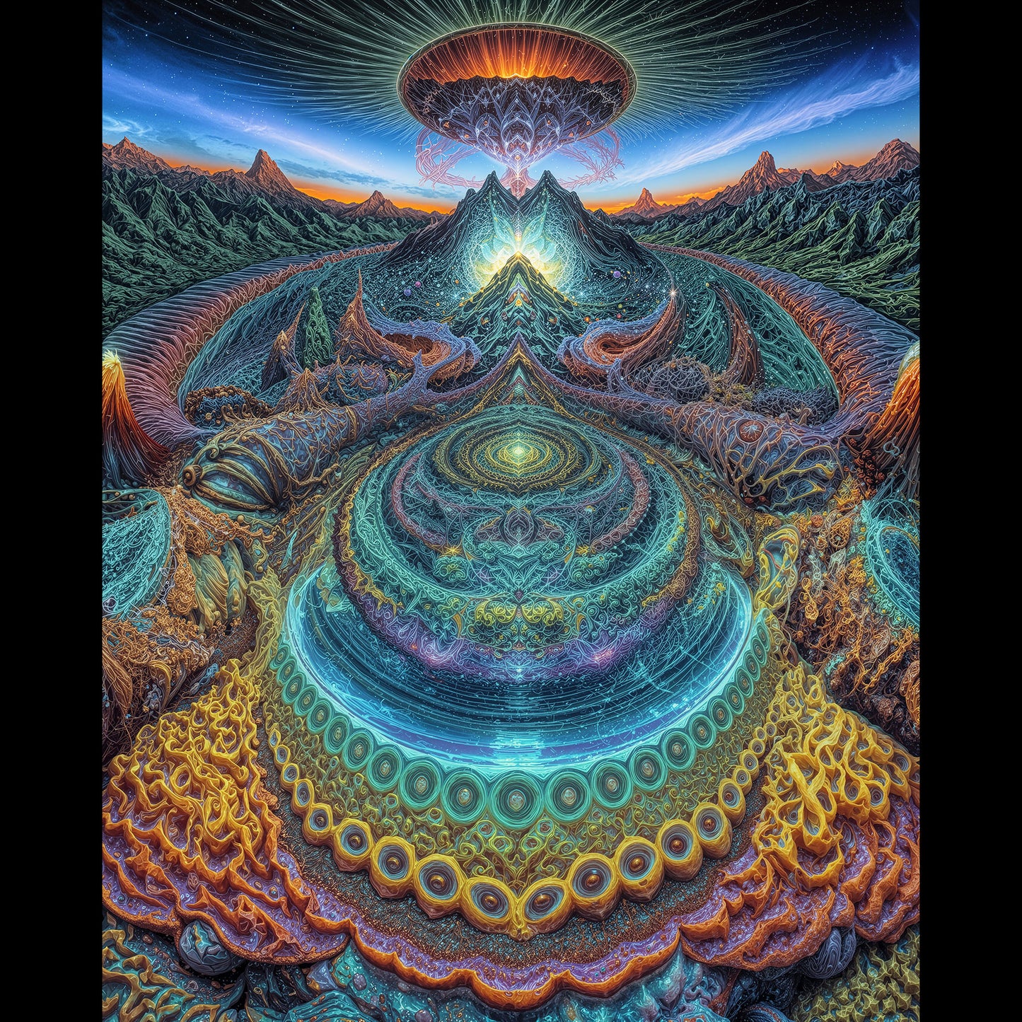 Sanctuary of the Shattered Sky - Sherpa Fleece Blanket