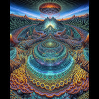 Sanctuary of the Shattered Sky - Sherpa Fleece Blanket