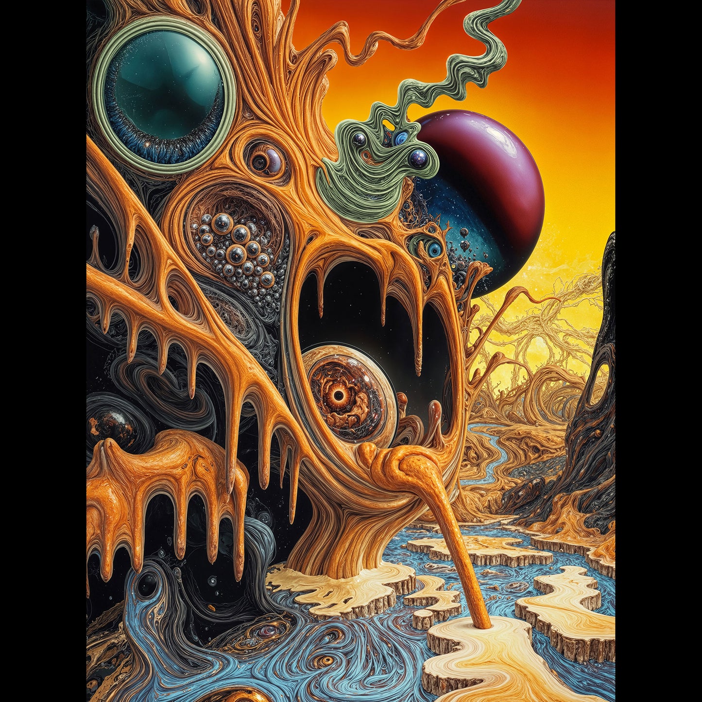 Symbiote Erosion Sequence - Framed Art Print