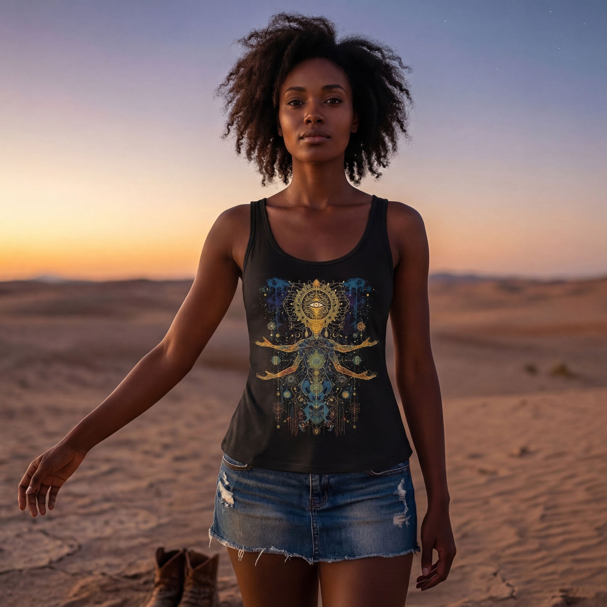 Vessel of the Eternal Signal - Women's Flowy Scoop Tank Top