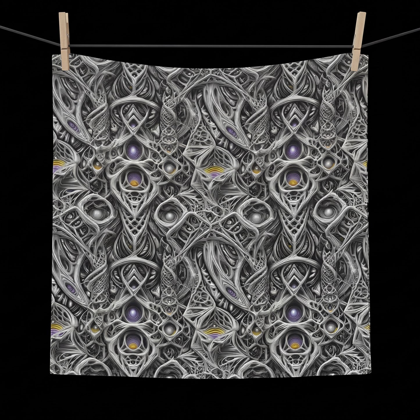 Whispering Labyrinth of Veils - Face Towel